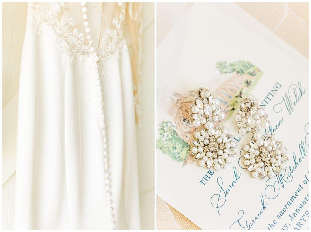 Birch wedding arch decorated with greenery and candles