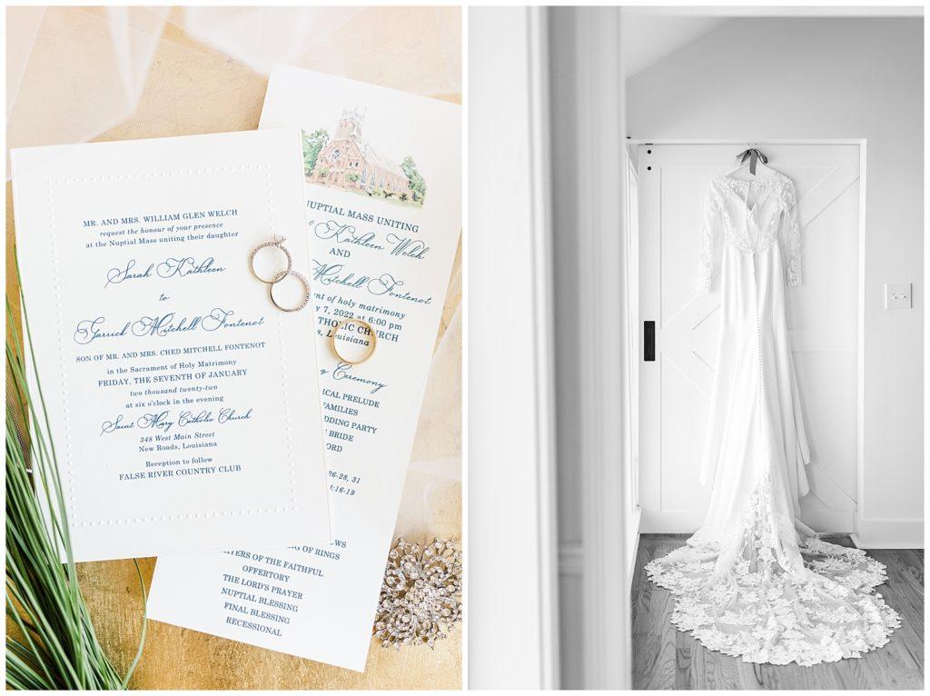 Black and white place setting with an emerald green napkin